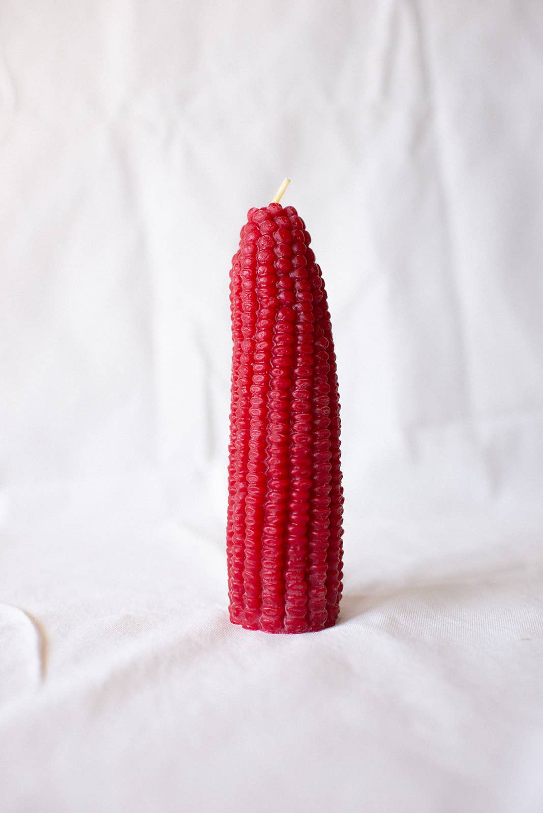 Beeswax Corn Candle: Red by Happy Organics